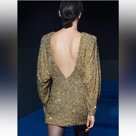 Zara sequin mini dress ZW collection - Picture 8 of 13